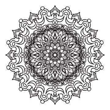 Circular pattern mandala art decoration elements Illustrazione stock