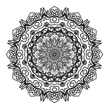 Circular pattern mandala art decoration elements Illustrazione stock