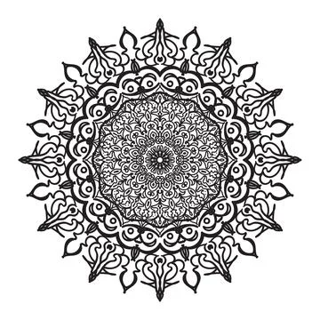 Circular pattern mandala art decoration elements Stock Illustration