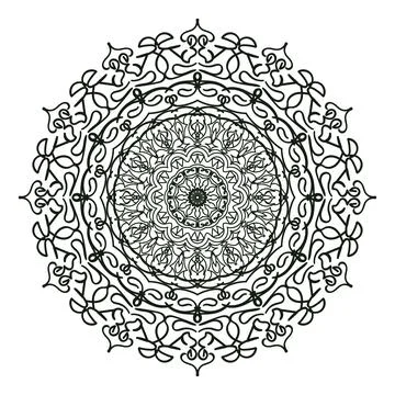 Circular pattern mandala art decoration elements Stock Illustration