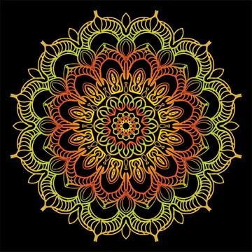 Circular pattern mandala art decoration elements 스톡 일러스트