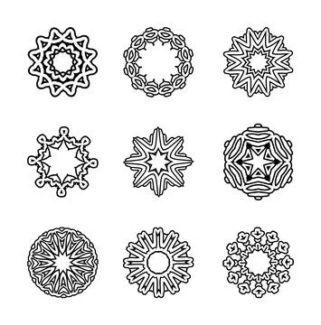 Circular pattern Mandala Illustrazione stock