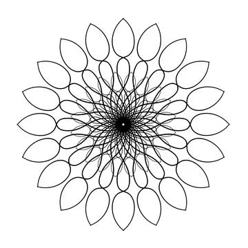 Circular pattern. Mandala illustration for tattoo, stickers, coloring pages,  Stockillustratie