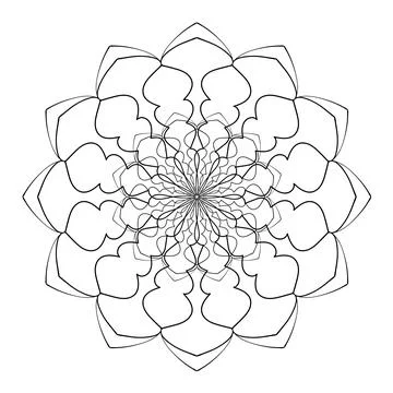 Circular pattern. Mandala illustration for tattoo, stickers, coloring pages,  Stock Illustration