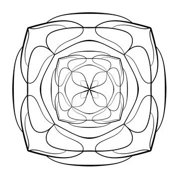 Circular pattern. Mandala illustration for tattoo, stickers, coloring pages,  Stock Illustration