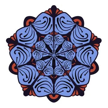 Circular pattern. Mandala illustration for tattoo, stickers, decoration. Deco Stock Illustration