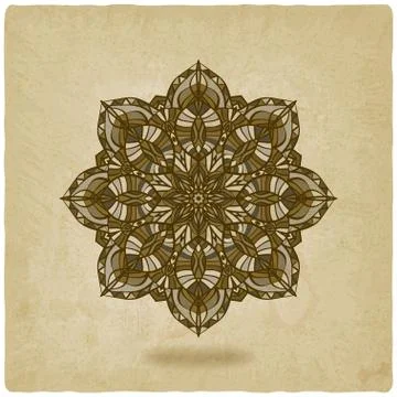 Circular pattern mandala old background Illustrazione stock