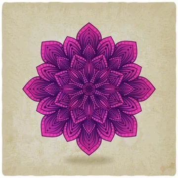 Circular pattern mandala old background Illustrazione stock