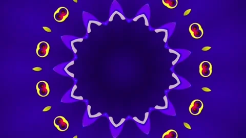 A circular pattern with many different colors Stock Footage 249034310