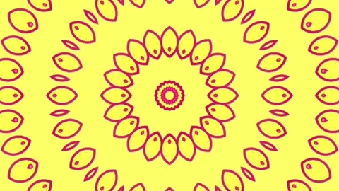 A circular pattern with many different shapes on it Stock Footage 249137801