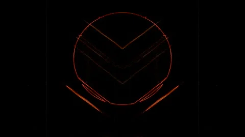Circular pattern in orange against a black background 库存影片 283923897