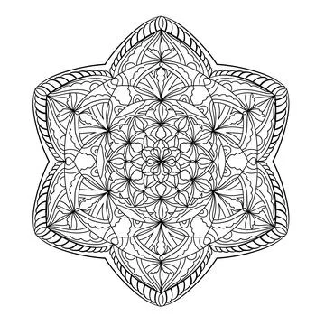 Circular pattern. Ornate mandala. Decorative ornament for tattoo, decoration, 스톡 일러스트