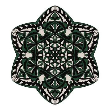 Circular pattern. Ornate mandala. Decorative ornament for tattoo, decoration, 스톡 일러스트