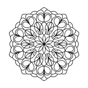 Circular pattern. Ornate mandala. Decorative ornament for tattoo, decoration, 스톡 일러스트