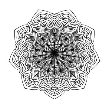 Circular pattern. Ornate mandala. Decorative ornament for tattoo, decoration, 스톡 일러스트