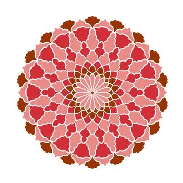 Circular pattern. Ornate mandala. Stock Illustration