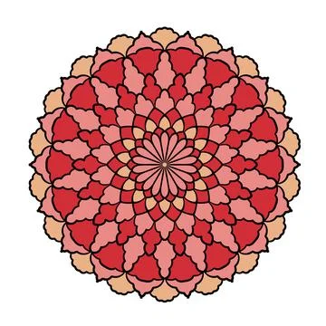 Circular pattern. Ornate mandala. 스톡 일러스트
