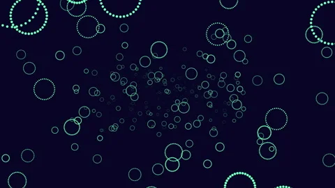 Circular pattern of overlapping circles on black background Stock Footage 321972733