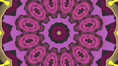 A circular pattern in purple and gold Stock Footage 249034312