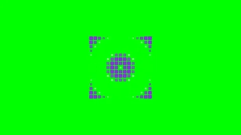 A circular pattern of purple halftone dots centered on a vivid green backgrou Stock Footage 340268135