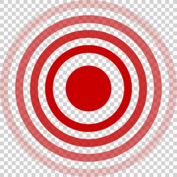 Circular Pattern: Red circles expanding from center on black background cre.. Stock Illustration