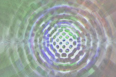 Circular pattern in reds,greens and blues Stock Illustration