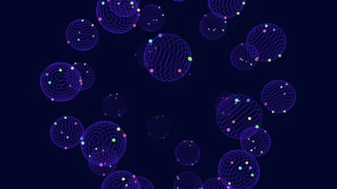 Circular pattern of small circles and dots on dark background Stock-Footage 267051000