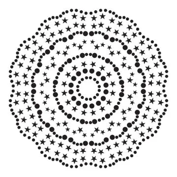 The circular pattern is symmetrical. Vector illustration. Stock Illustration