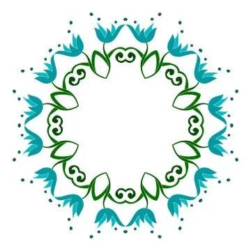 The circular pattern is symmetrical. Vector illustration. Stock Illustration