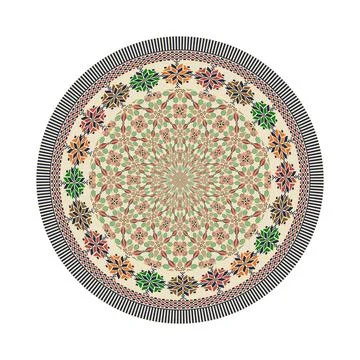 Circular pattern in traditional Palestinian style vector design element Stock Illustration