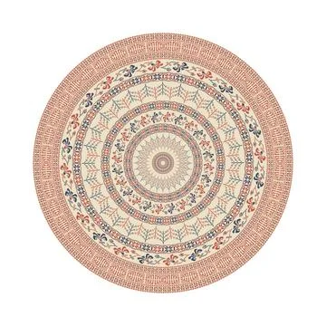 Circular pattern in traditional Palestinian style vector design element Stock Illustration