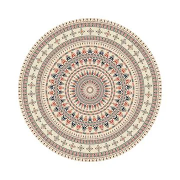 Circular pattern in traditional Palestinian style vector design element Illustrazione stock