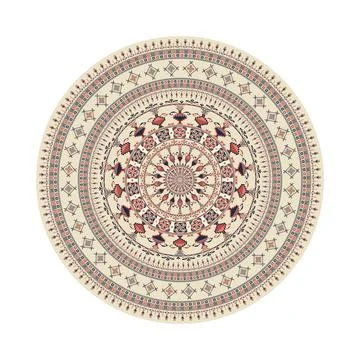 Circular pattern in traditional Palestinian style vector design element Stock Illustration