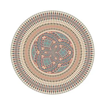 Circular pattern in traditional Palestinian style vector design element Stock Illustration