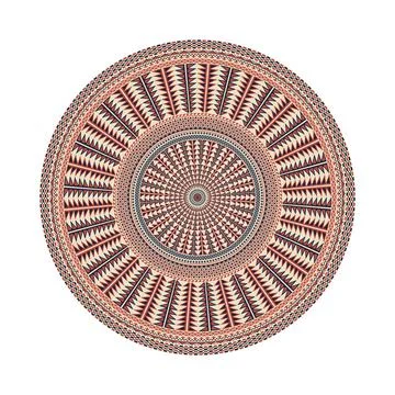 Circular pattern in traditional Palestinian style vector design element Stock Illustration