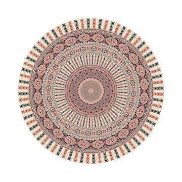 Circular pattern in traditional Palestinian style vector design element Stock Illustration