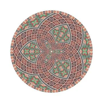 Circular pattern in traditional Palestinian style vector design element Stock Illustration