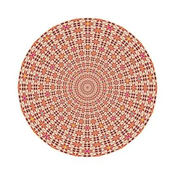 Circular pattern in traditional Palestinian style vector design element Stock Illustration