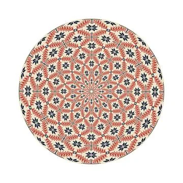 Circular pattern in traditional Palestinian style vector design element Illustrazione stock