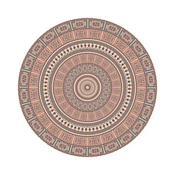 Circular pattern in traditional Palestinian style vector design element Stock Illustration