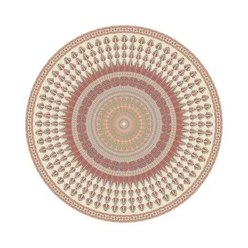Circular pattern in traditional Palestinian style vector design element Stock Illustration