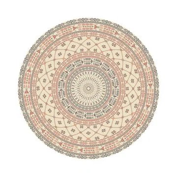 Circular pattern in traditional Palestinian style vector design element Stock Illustration