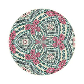 Circular pattern in traditional Palestinian style vector design element Stock Illustration
