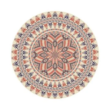 Circular pattern in traditional Palestinian style vector design element Stock Illustration