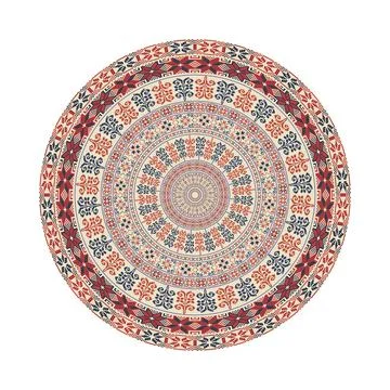 Circular pattern in traditional Palestinian style vector design element Stock Illustration