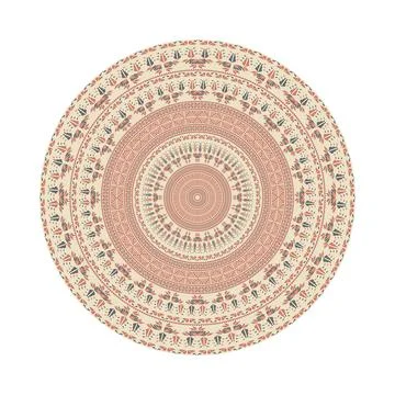 Circular pattern in traditional Palestinian style vector design element Illustrazione stock