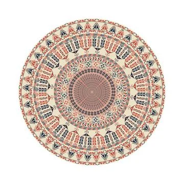 Circular pattern in traditional Palestinian style vector design element Stock Illustration