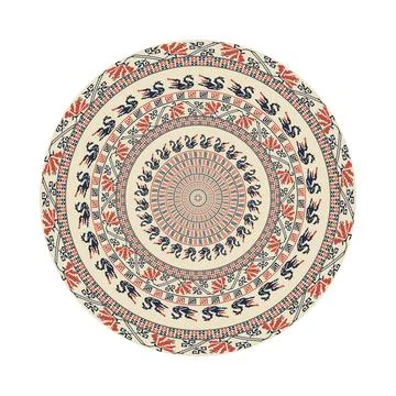 Circular pattern in traditional Palestinian style vector design element Stock Illustration