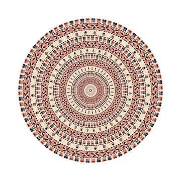 Circular pattern in traditional Palestinian style vector design element Stock Illustration