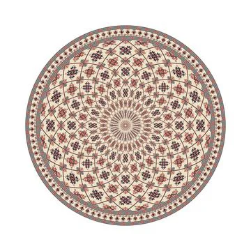Circular pattern in traditional Palestinian style vector design element Stock Illustration